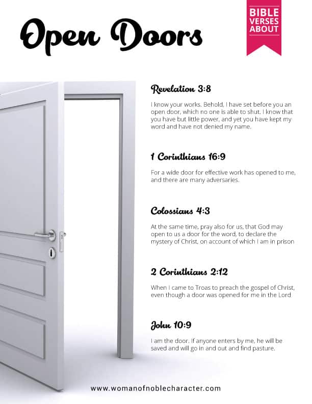  Bible verses about open doors