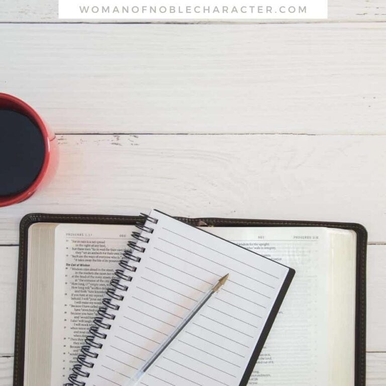image of open journal and open Bible for the post Bible Journaling Tips For Beginners