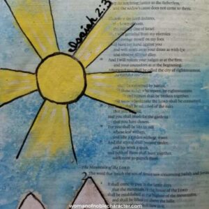 image of finished Bible journaling page 