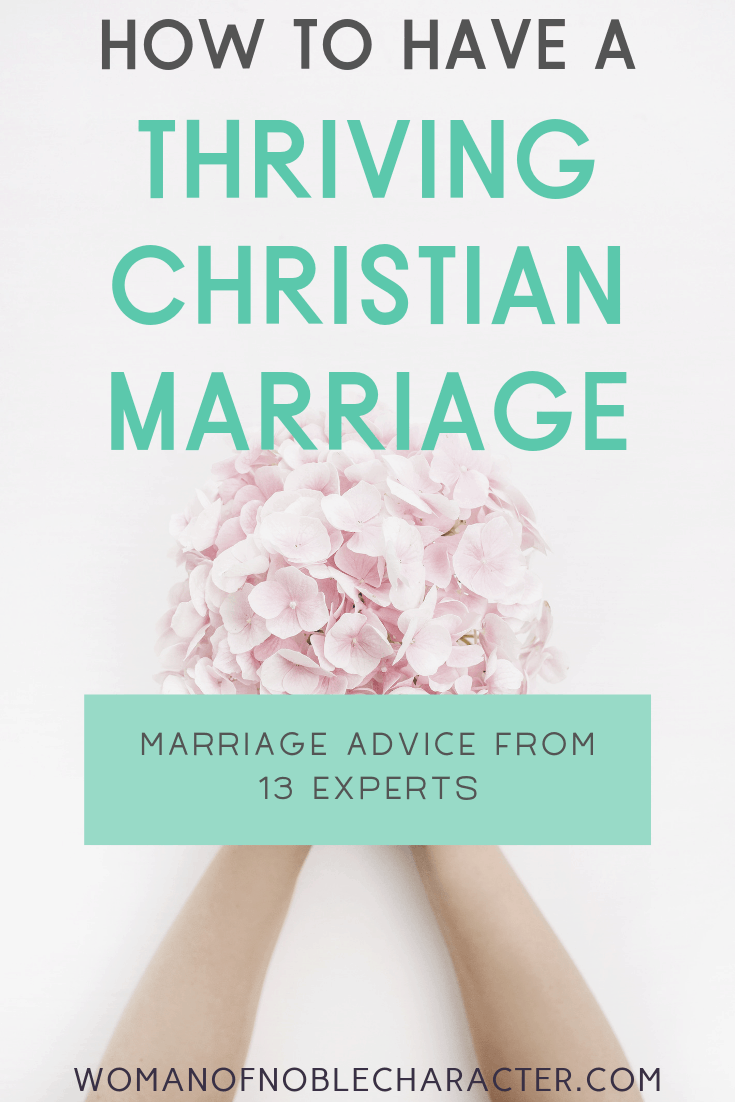 Thriving Christian Marriage. Woman holding pink flowers.