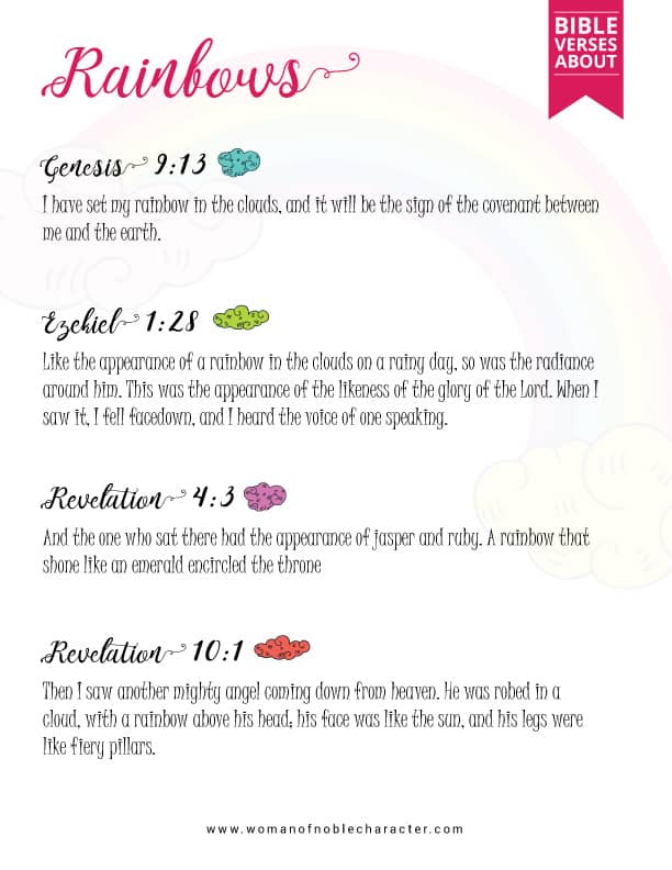 Bible verses about rainbows