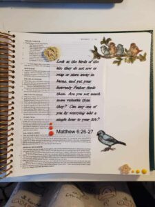 Layering vellum over scripture in journaling Bibles