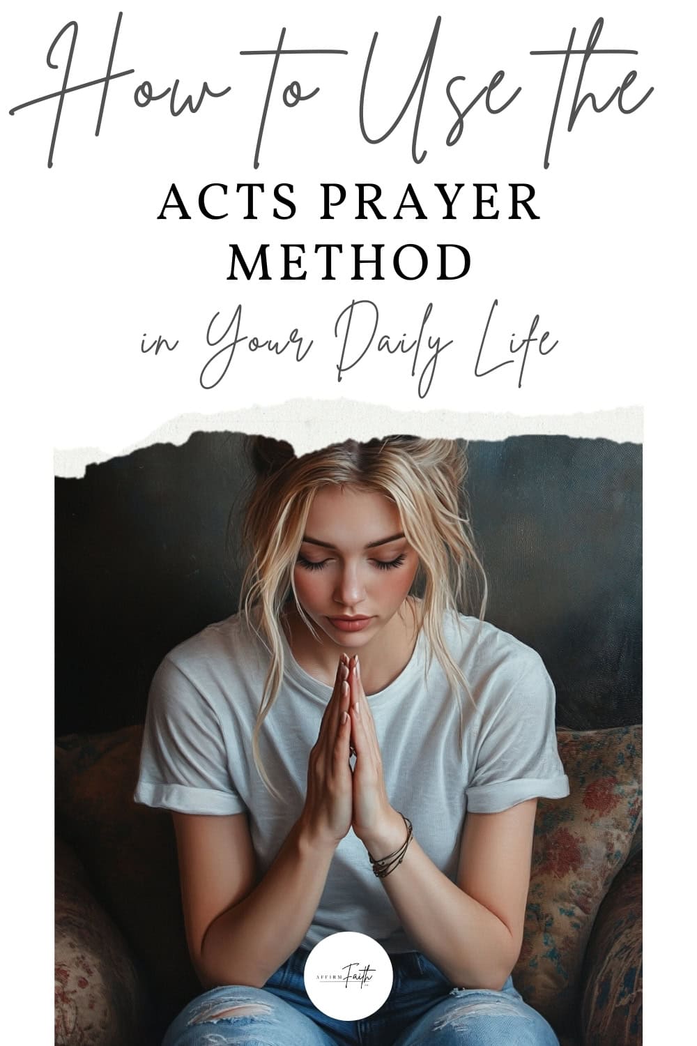 A woman praying